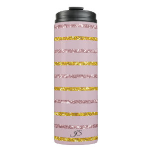 Termo Tumbler térmico personalizado Rubor Pink and Gold