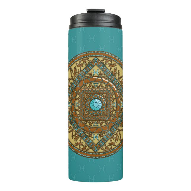 Termo Tumbler térmico Pisces Mandala (Anverso)