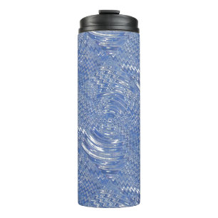 Termo Tumbler térmico psicodélico azul