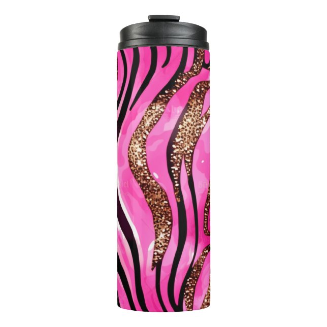 Termo Tumbler térmico Purpurina Agate rosa 12oz (Anverso)