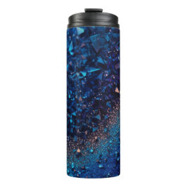 Termo Tumbler térmico Purpurina azul marino 12oz
