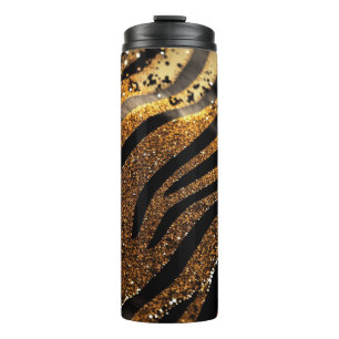 Termo Tumbler térmico Purpurina tigre 12oz