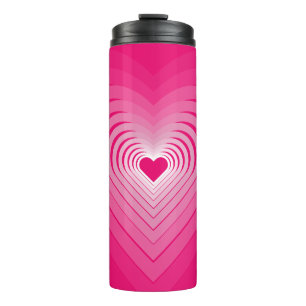 Termo Tumbler térmico rosa con corazón
