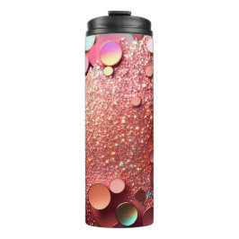 Termo Tumbler térmico Rosa Purpurina oro de 12 oz