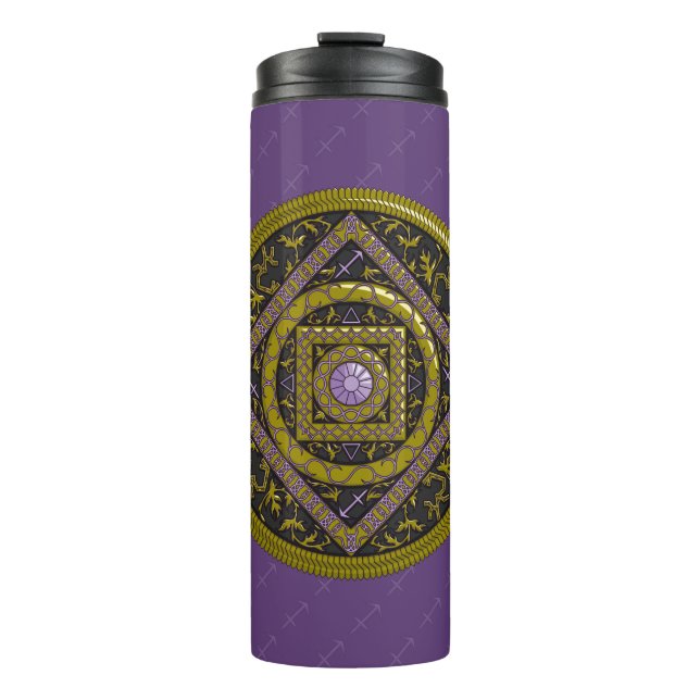 Termo Tumbler térmico Sagittarius Mandala (Anverso)