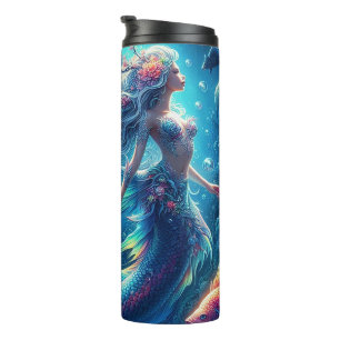 Termo Tumbler térmico - Sirenita bajo el mar