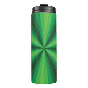 Termo Tumbler térmico verde de ilusión óptica