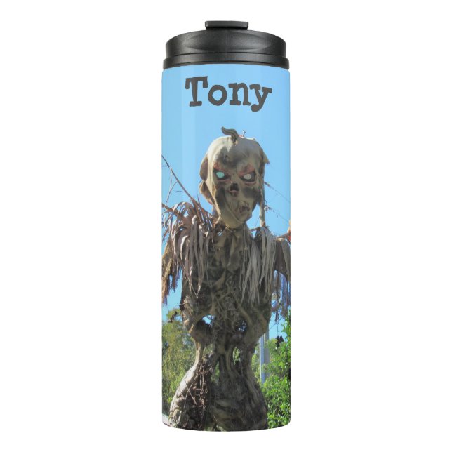 Termo Tumbler térmico Zombie con miedo personalizado (Anverso)
