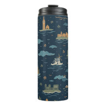 Tumblers de diseño de viajes vintage