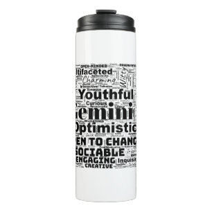 Termo Tumblers de inspiración de la nube de palabras zod