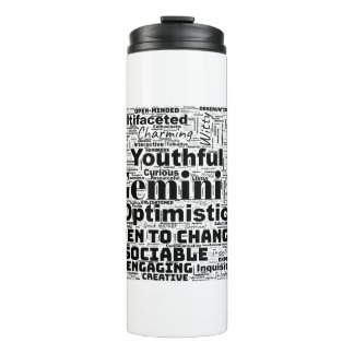 Termo Tumblers de inspiración de la nube de palabras zod