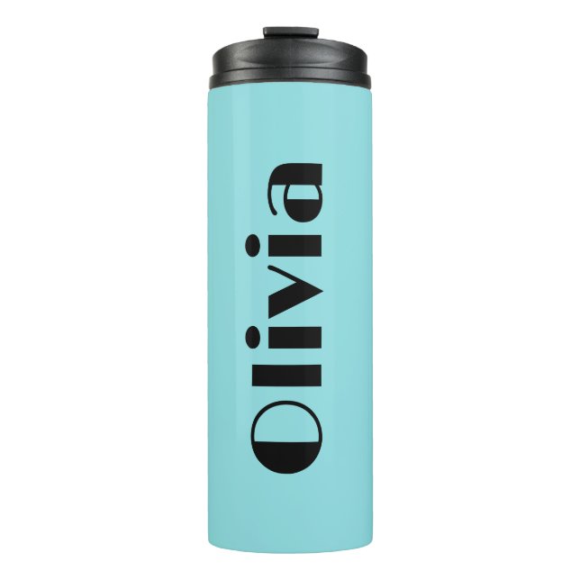 Termo Tumblers de nombre retro simples y negritos (Anverso)