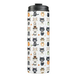 Termo Tumblers ilustrados con un gato personalizado