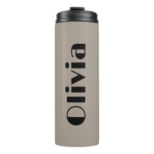 Termo Tumblers minimalistas en negrita con nombre