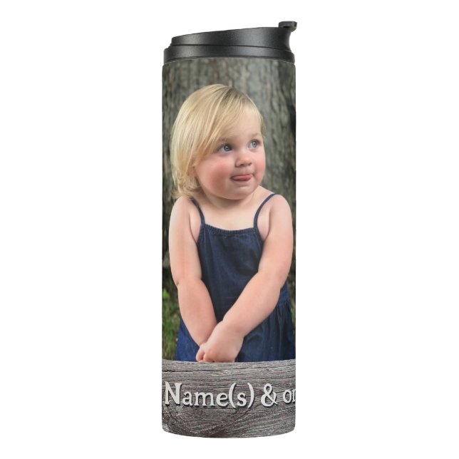 Termo Tumblers personalizados con imágenes y nombres, (Rotado hacia la izquierda)