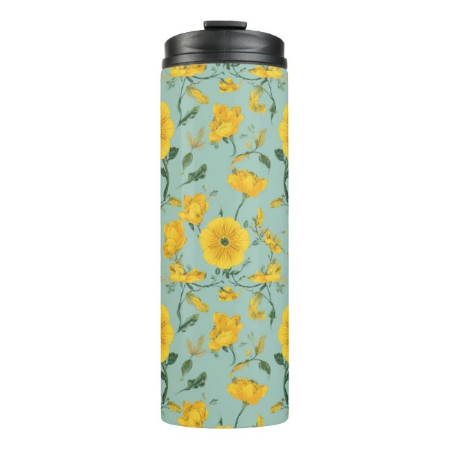 Termo Tumblers Térmicos con Estampado Floral (Anverso)