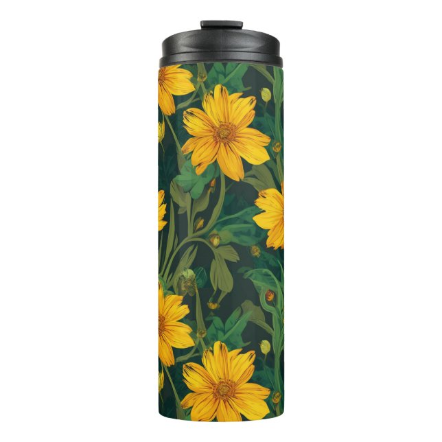 Termo Tumblers Térmicos con Patrón Floral (Anverso)