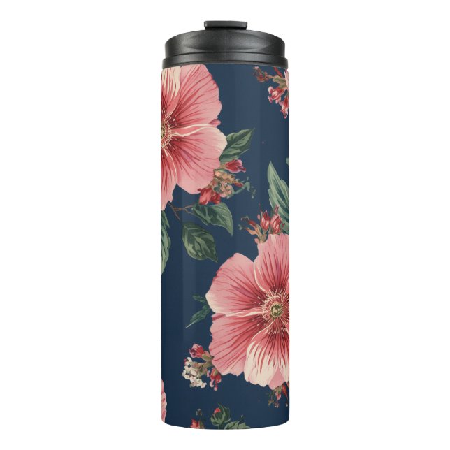 Termo Tumblers Térmicos con Patrón Floral (Anverso)