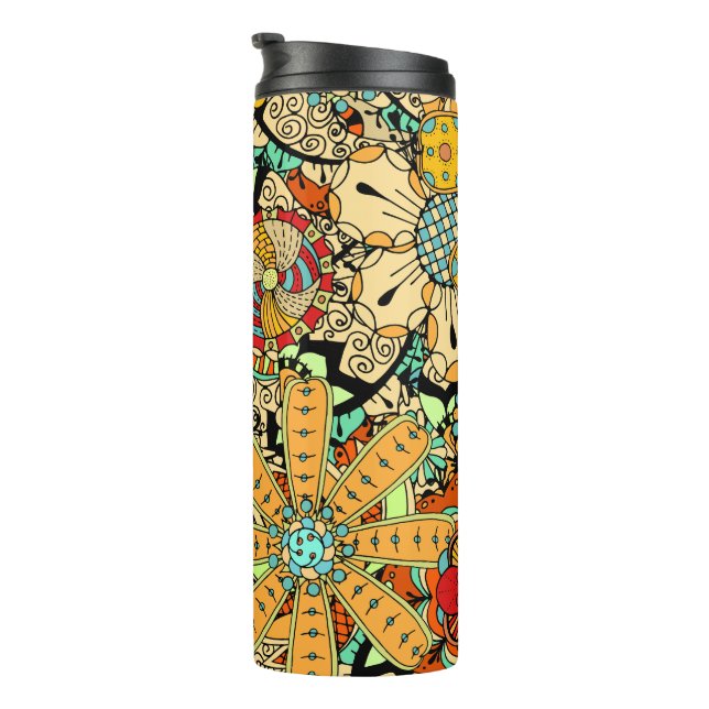 Termo Tumblers Térmicos con Patrón Floral (Rotado hacia la derecha)