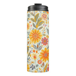 Termo Tumblers Térmicos con Patrón Floral