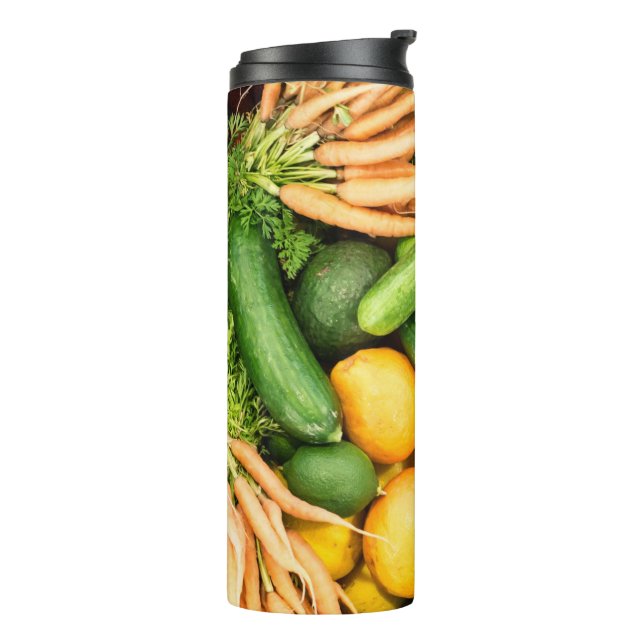 Termo Tumblor de frutas y verduras 2 (Rotado hacia la izquierda)