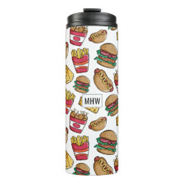 Termo Tumblor de monograma del personalizado del patrón 