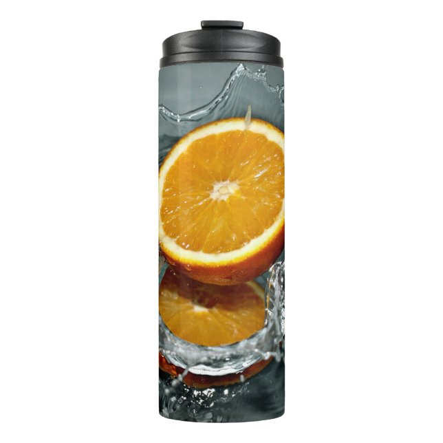 Termo Tumblor de naranja (Anverso)