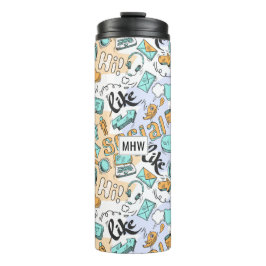 Termo Tumblor monograma del personalizado de patrones de