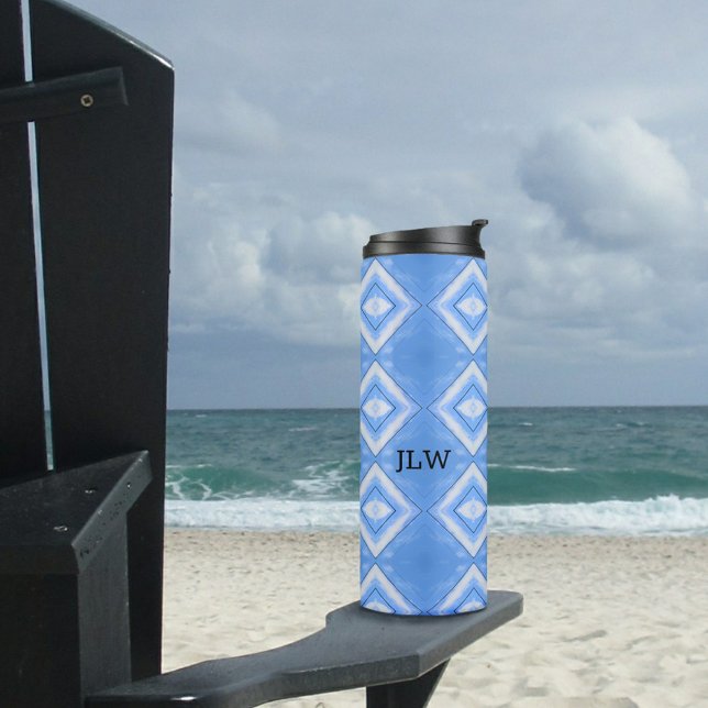 Termo Tumblor térmico azul y blanco de tinte de Moda boh (Subido por el creador)