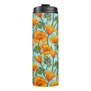 Termo Tumblor térmico de amapola de California