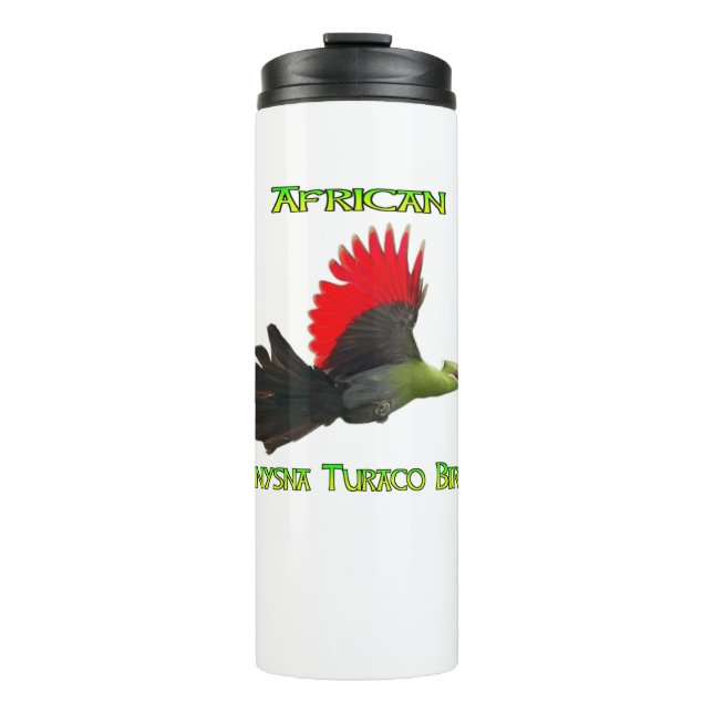 Termo Tumblor térmico de ave de Knysna Turaco (Anverso)