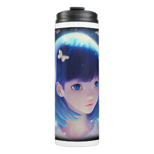 Termo Tumblor térmico de mariposa Anime Chica