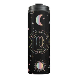Termo Tumblor térmico del Rótulo Zodiaco Cute Virgo