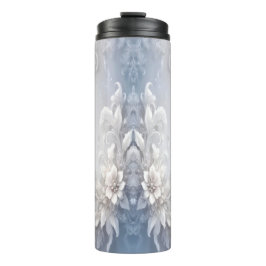 Termo Tumblor térmico floral blanco