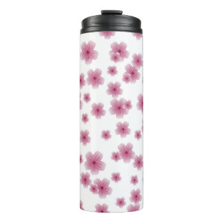 Termo Túmero termal con flores rosadas