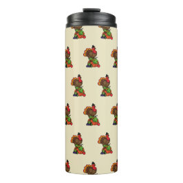 Termo Turquía con la cosecha de Acción de Gracias