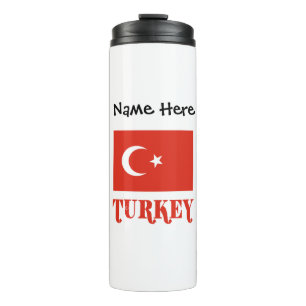 Termo Turquía y bandera turca personalizados 