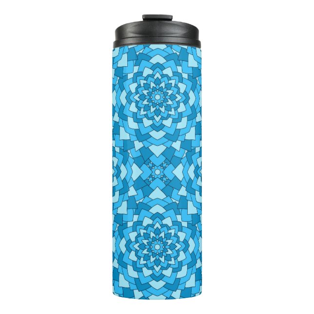 Termo Turquoise blue floral geometric seamless pattern i (Anverso)