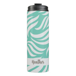 Termo Turquoise Blue Modern Chic Personalized Travel Mug
