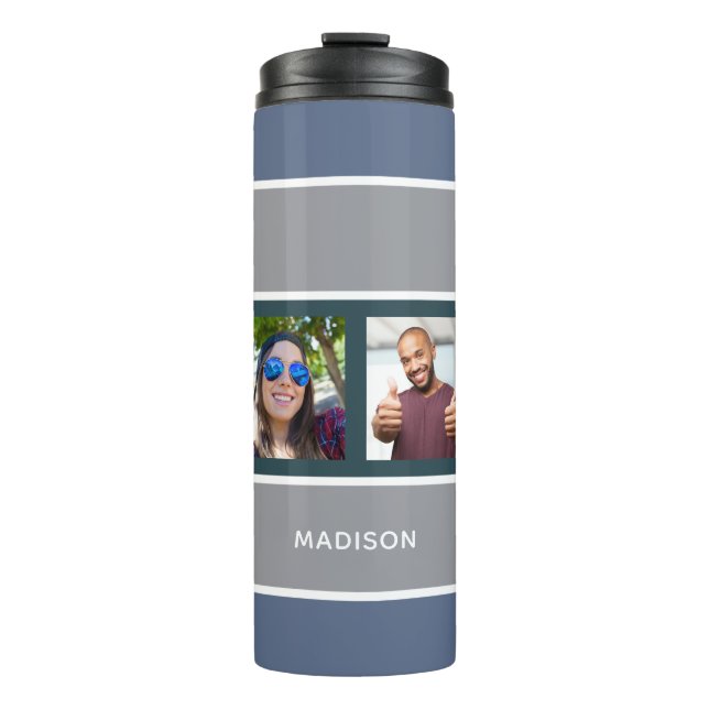 Termo TUS 4 FOTOS Y NOMBRES Tiras Tapón (Anverso)