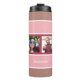 Termo TUS 4 FOTOS Y NOMBRES Tiras Tapón