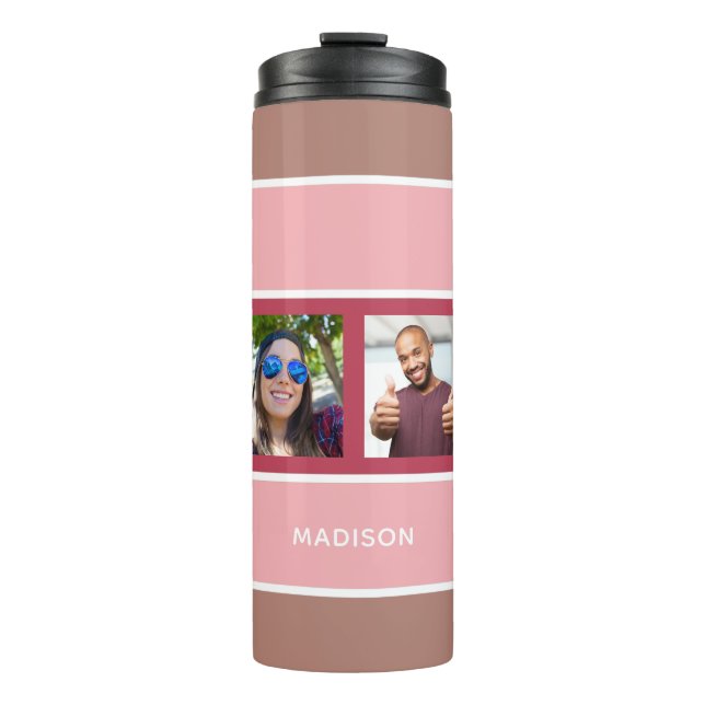 Termo TUS 4 FOTOS Y NOMBRES Tiras Tapón (Anverso)