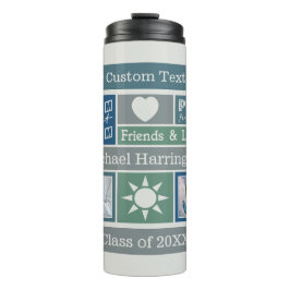 Termo TUS FOTOS, NOMBRE Y TEXTO personalizado dormitorio