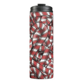 Termo Twided Red Striped Abstract Candy Canes
