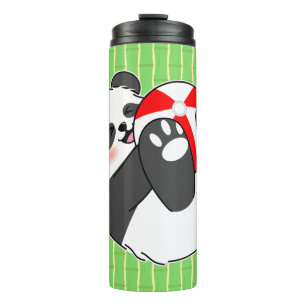 Termo Un adorable bebé panda jugando con una pelota