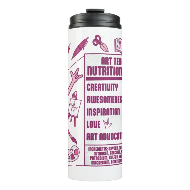 Termo Un agradecimiento a los profesores de arte - regal (Anverso)