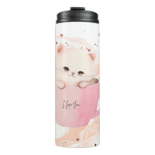Termo Un gatito lindo en una taza de té
