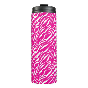 Termo Un intrincado patrón floral en rosa y blanco, arte