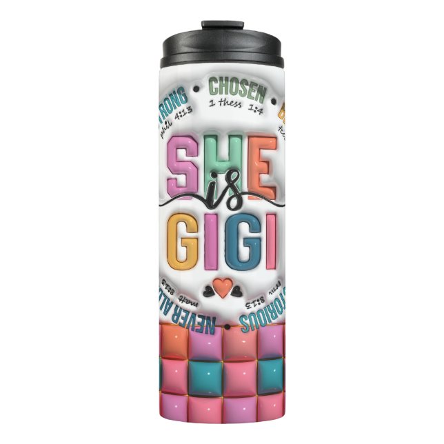 Termo Un lindo Gigi 3D/Día de la Madre (Anverso)