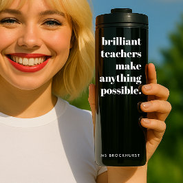 Termo Un maestro brillante retro estilo negro y blanco